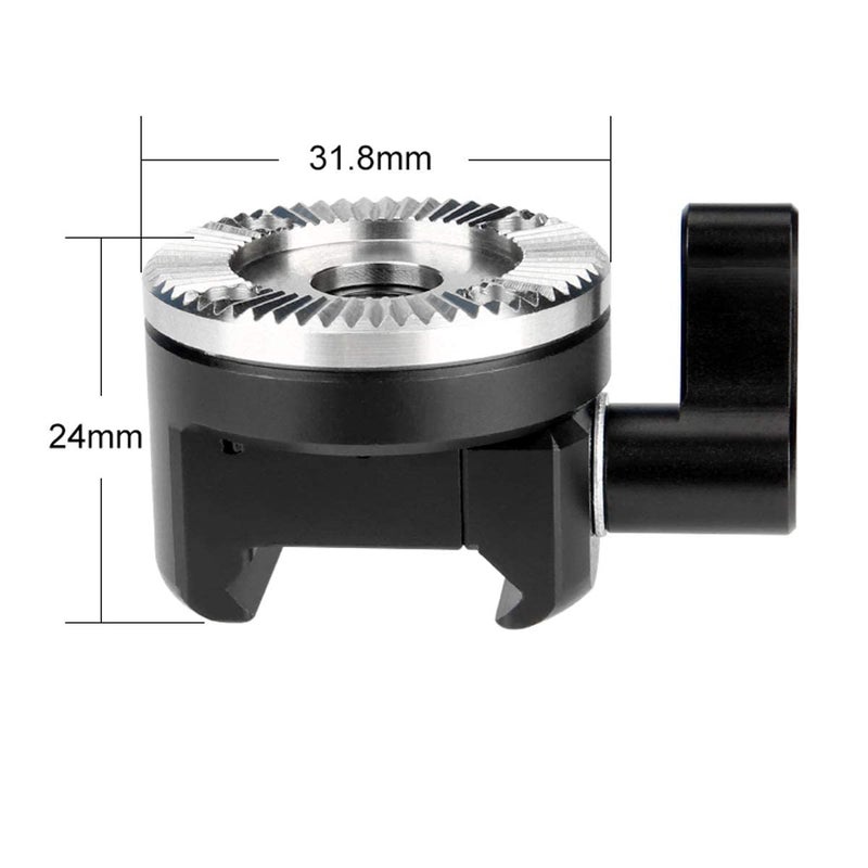 NICEYRIG NATO Clamp to Rosette Mount Adapter (M6 Thread Diameter 31.8mm) Applicable for ARRI Rosette Wooden Handgrip, Quick Release and Lock - Image 4